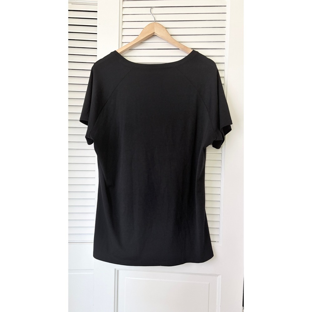 Woolx Women's Mia V-Neck Merino Wool Blend Short Sleeve Tee Shirt 1X Plus Size - Picture 3 of 6
